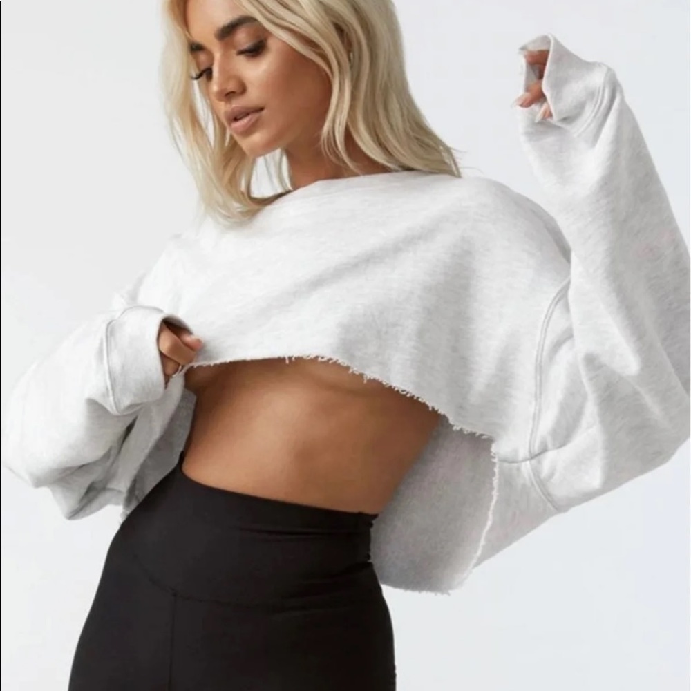 SOLD 🎉Joah Brown Cut Off Sweatshirt